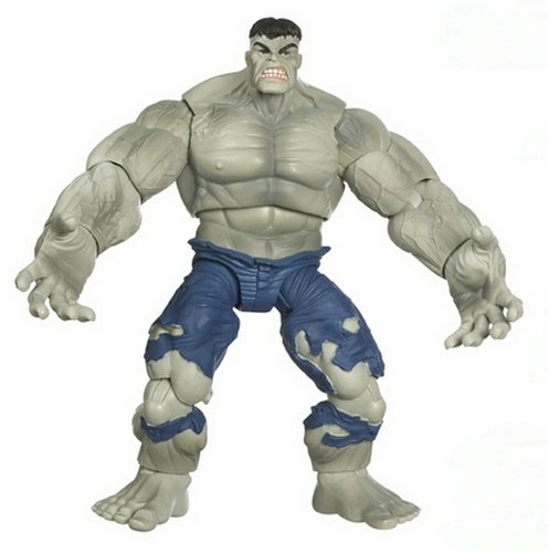 Savage Grey Hulk figure by Marvel, produced by Hasbro. Front view.