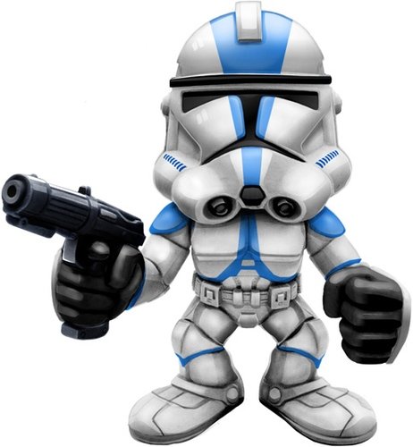 501st Clone Trooper - Funko Force, SDCC 2009 figure by Lucasfilm Ltd., produced by Funko. Front view.