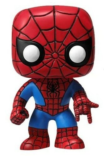 Spider Man  figure by Marvel, produced by Funko. Front view.