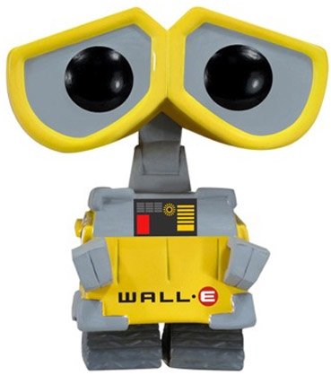 Wall-e figure by Disney, produced by Funko. Front view.