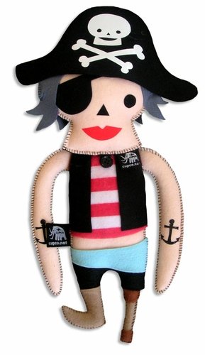 Pirate Girl figure by Cupco, produced by Cupco. Front view.