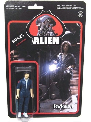 ReAction Alien - Ripley figure by Super7, produced by Funko. Packaging.