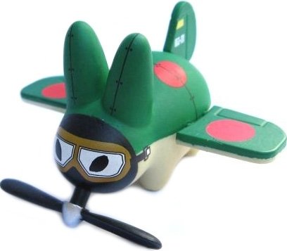 Mini Smorkin Labbit - Plane figure by Frank Kozik, produced by Kidrobot. Front view.