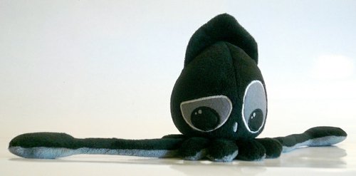 Small Squib Confused Black figure by Squid Kids Ink, produced by Squid Kids Ink. Front view.