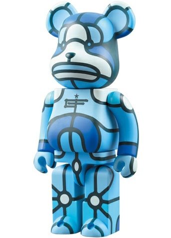 X-LARGE x Flores Be@rbrick - 400% figure by David Flores, produced by Medicom Toy. Front view.