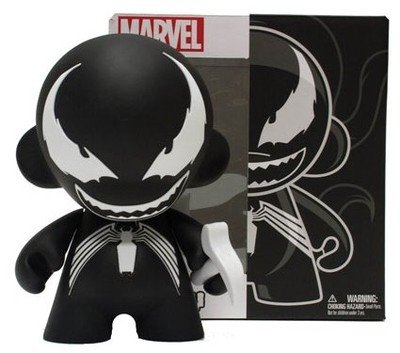 Venom - Marvel Mini Munny 4 figure by Marvel, produced by Kidrobot. Front view.