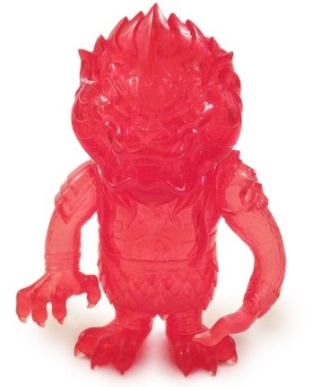 Mongolion - Clear Red figure by LAmour Supreme, produced by Super7. Front view.