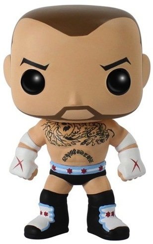 WWE - CM Punk POP! figure by Funko, produced by Funko. Front view.