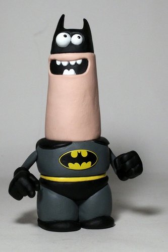 Aardman Batman - NYCC 2012 figure by Rich Webber, produced by Dc Direct. Front view.