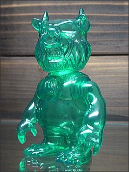 Bullmask - Clear Green figure by Gargamel, produced by Gargamel. Front view.