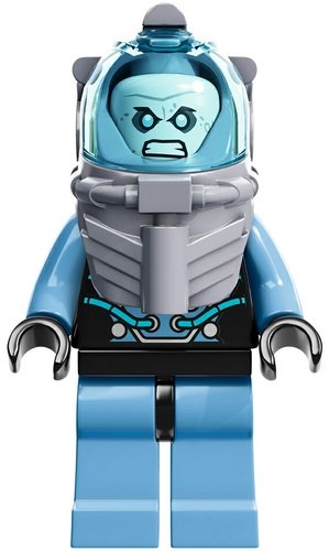 Mr. Freeze figure by Dc Comics, produced by Lego. Front view.