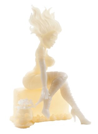 The Bride GID Edition figure by Joe Capobianco, produced by Kidrobot. Front view.