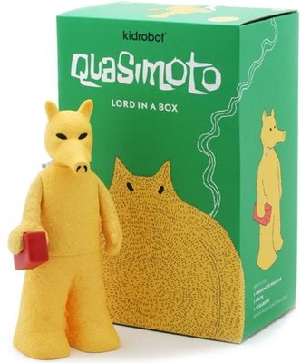 Quasimoto - Lord in a Box figure by Madlib, produced by Kidrobot. Front view.