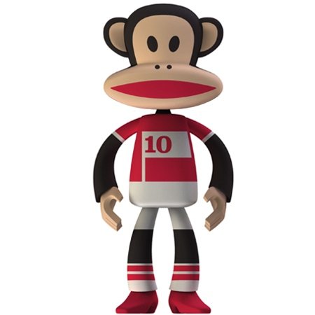 Soccer Player Julius figure by Paul Frank, produced by Play Imaginative. Front view.