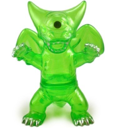 Crouching Deathra - Clear Green, LB 09 figure by Gargamel, produced by Gargamel. Front view.