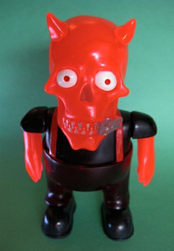 DevilPants  figure by James Felix Mckenney, produced by Monsterpants Toys. Front view.