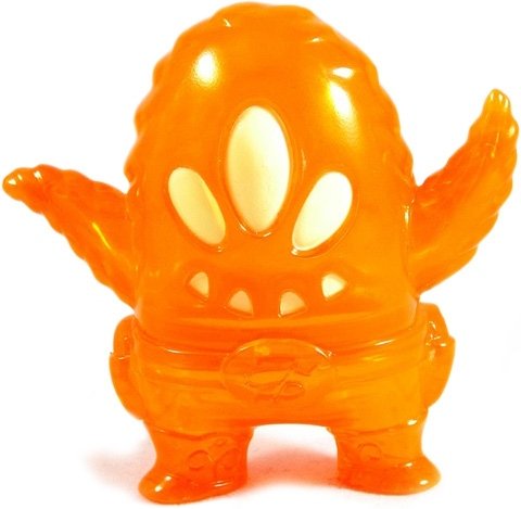 Six Guns - Orange figure by Brian Flynn, produced by Super7. Front view.
