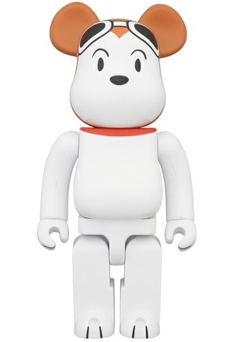 Snoopy Flying Ace Be@rbrick 400% figure by Charles M. Schulz, produced by Medicom Toy. Front view.