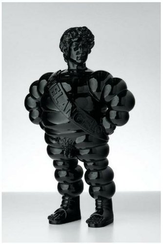 Michelangelo Lifesize - Black figure by Francesco De Molfetta, produced by Toy Art Gallery. Front view.