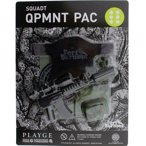 Squadt Qpmnt Pac 6 figure by Ferg, produced by Playge. Front view.