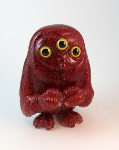 Scowl--Red Glitter figure by Motorbot, produced by Deadbear Studios. Front view.