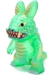 Usagi-Gon - Clear Green figure by Frank Kozik, produced by Wonderwall. Front view.