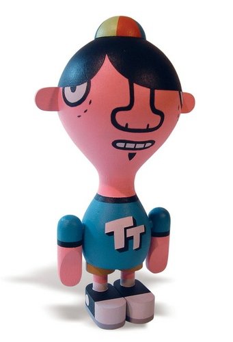 Boy Tokyo  figure by Mike Burnett, produced by Toy Tokyo. Front view.