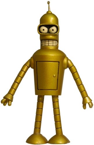 Glorious Golden Bender - SDCC 2006 figure by Matt Groening, produced by Toynami. Front view.
