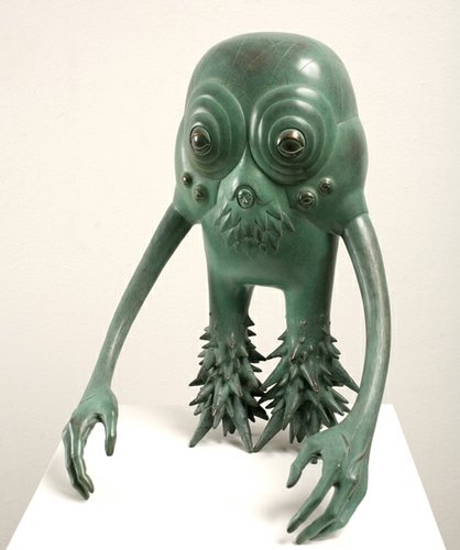Electric Monkeyman (Green) figure by Mars-1. Front view.