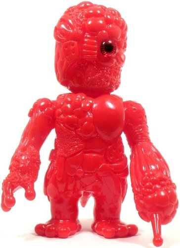 Mutant Chaos - Unpainted Pearl Red figure by Mori Katsura, produced by Realxhead. Front view.