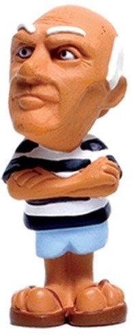 Pablo Picasso figure, produced by Jailbreak Toys. Front view.