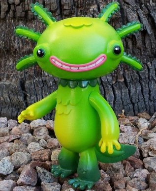 Chauskoskis Edition Wooper Looper (Waltermelon) figure by Gary Ham, produced by Super Ham Designs. Front view.