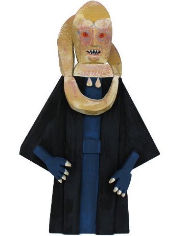 Bib Fortuna figure by Amanda Visell, produced by Switcheroo. Front view.
