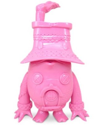 Kaijindoumei (Dream House Monster) - Blood Pink figure by Kaijin X Noriya Takeyama, produced by One-Up. Front view.