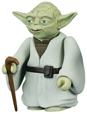 Yoda Gimer Stick figure by Lucasfilm Ltd., produced by Medicom Toy. Front view.