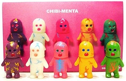 Chibi-Menta Set figure by Yukinori Dehara . Front view.