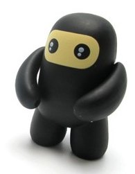 Wee Ninja figure by Shawn Smith (Shawnimals), produced by Kidrobot. Front view.