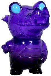 Pocket Mummy Gator - Translucent Purple figure by Brian Flynn, produced by Super7. Front view.