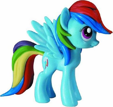 My Little Pony - Rainbow Dash figure, produced by Funko. Front view.