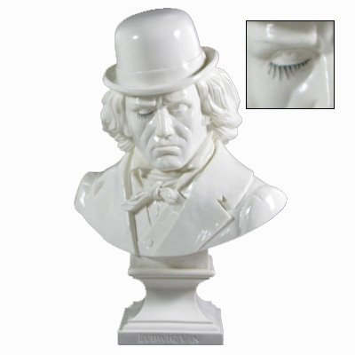 Ludwig Van Bust - Newbury Comics Exclusive  figure by Frank Kozik, produced by Ultraviolence. Front view.