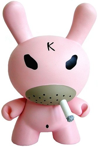 Smorkin Hate Dunny  figure by Frank Kozik, produced by Kidrobot. Front view.