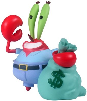 Mr Krabs figure by Nickelodeon, produced by Play Imaginative. Front view.