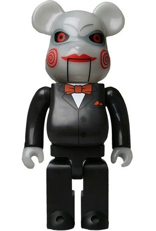 Saw Doll Be@rbrick 400% - GID figure, produced by Medicom Toy. Front view.