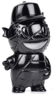 Pocket Baseballboy - Unpainted Black, SSSS Exclusive figure by Brian Flynn, produced by Super7. Front view.
