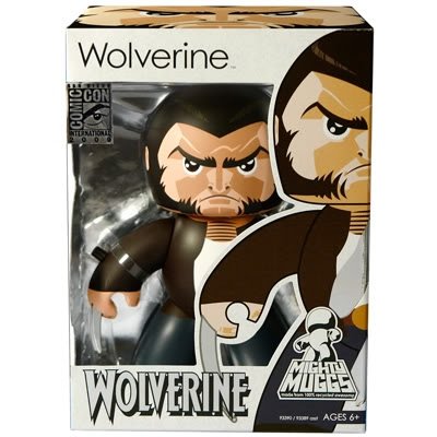 Wolverine figure, produced by Hasbro. Front view.