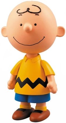 Charlie Brown UDF figure by Charles M. Schulz, produced by Medicom Toy. Front view.