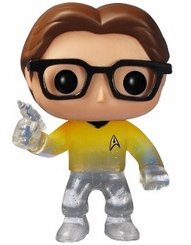 Leonard Hofstadter POP! - SDCC 2013 figure, produced by Funko. Front view.