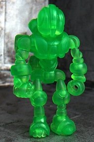 Buildman Gendrone Neo Phase Clear Green figure, produced by Onell Design. Front view.