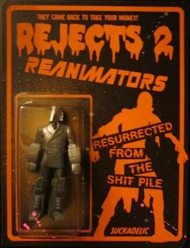 Rejects 2:  Reanimators (Silver Suckhost) figure by Sucklord, produced by Suckadelic. Front view.