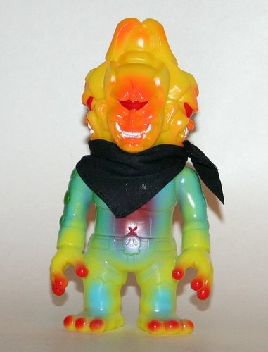 Mutant Asuraman figure, produced by Realxhead X Mirock Toy. Front view.